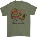 Mummy & Daughter Twice as Cute Mommy Mens T-Shirt 100% Cotton Military Green