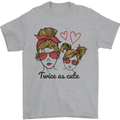 Mummy & Daughter Twice as Cute Mommy Mens T-Shirt 100% Cotton Sports Grey