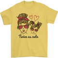 Mummy & Daughter Twice as Cute Mommy Mens T-Shirt 100% Cotton Yellow