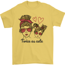 Mummy & Daughter Twice as Cute Mommy Mens T-Shirt 100% Cotton Yellow