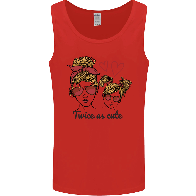 Mummy & Daughter Twice as Cute Mommy Mens Vest Tank Top Red