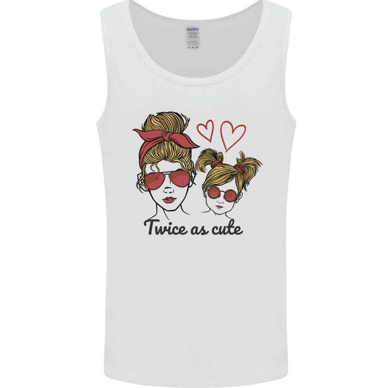Mummy & Daughter Twice as Cute Mommy Mens Vest Tank Top White