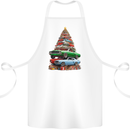 Muscle Car Christmas Tree Xmas Classic Cotton Apron 100% Organic White