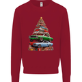 Muscle Car Christmas Tree Xmas Classic Kids Sweatshirt Jumper Red