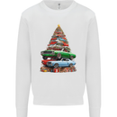 Muscle Car Christmas Tree Xmas Classic Kids Sweatshirt Jumper White