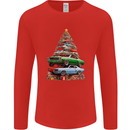Muscle Car Christmas Tree Xmas Classic Mens Long Sleeve T-Shirt Red