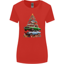 Muscle Car Christmas Tree Xmas Classic Womens Wider Cut T-Shirt Red