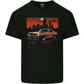 Muscle Car City Backdrop With Sunset Mens Cotton T-Shirt Tee Top Black