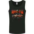 Muscle Car City Backdrop With Sunset Mens Vest Tank Top Black