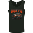 Muscle Car City Backdrop With Sunset Mens Vest Tank Top Black