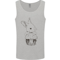Mushroom and a Cute Rabbit Foraging Mycology Mens Vest Tank Top Sports Grey