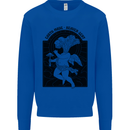 Mushrooms Earth Made Heaven Sent Fungi Kids Sweatshirt Jumper Royal Blue