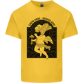 Mushrooms Earth Made Heaven Sent Fungi Kids T-Shirt Childrens Yellow