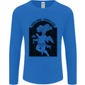 Mushrooms Earth Made Heaven Sent Fungi Mens Long Sleeve T-Shirt Royal Blue