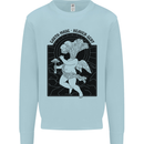 Mushrooms Earth Made Heaven Sent Fungi Mens Sweatshirt Jumper Light Blue