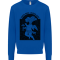 Mushrooms Earth Made Heaven Sent Fungi Mens Sweatshirt Jumper Royal Blue