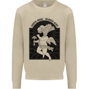 Mushrooms Earth Made Heaven Sent Fungi Mens Sweatshirt Jumper Sand