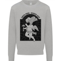 Mushrooms Earth Made Heaven Sent Fungi Mens Sweatshirt Jumper Sports Grey