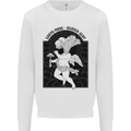 Mushrooms Earth Made Heaven Sent Fungi Mens Sweatshirt Jumper White