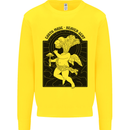 Mushrooms Earth Made Heaven Sent Fungi Mens Sweatshirt Jumper Yellow
