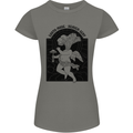Mushrooms Earth Made Heaven Sent Fungi Womens Petite Cut T-Shirt Charcoal