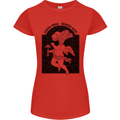 Mushrooms Earth Made Heaven Sent Fungi Womens Petite Cut T-Shirt Red