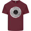 Music Magic Vinyl LP Turntable DJ Mens Cotton T-Shirt Tee Top Maroon
