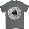 Music Magic Vinyl LP Turntable DJ Mens T-Shirt 100% Cotton Charcoal