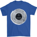 Music Magic Vinyl LP Turntable DJ Mens T-Shirt 100% Cotton Royal Blue