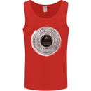 Music Magic Vinyl LP Turntable DJ Mens Vest Tank Top Red