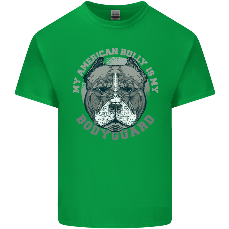 My American Bully is My Bodyguard Dog Kids T-Shirt Childrens Irish Green