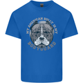My American Bully is My Bodyguard Dog Kids T-Shirt Childrens Royal Blue