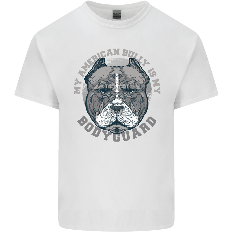 My American Bully is My Bodyguard Dog Kids T-Shirt Childrens White