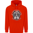 My American Bully is My Bodyguard Dog Mens 80% Cotton Hoodie Bright Red