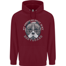 My American Bully is My Bodyguard Dog Mens 80% Cotton Hoodie Maroon