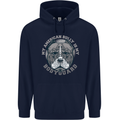 My American Bully is My Bodyguard Dog Mens 80% Cotton Hoodie Navy Blue