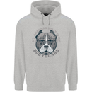 My American Bully is My Bodyguard Dog Mens 80% Cotton Hoodie Sports Grey