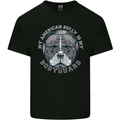 My American Bully is My Bodyguard Dog Mens Cotton T-Shirt Tee Top Black