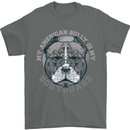My American Bully is My Bodyguard Dog Mens T-Shirt 100% Cotton Charcoal