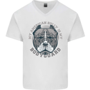 My American Bully is My Bodyguard Dog Mens V-Neck Cotton T-Shirt White