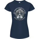 My American Bully is My Bodyguard Dog Womens Petite Cut T-Shirt Navy Blue