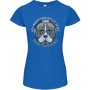 My American Bully is My Bodyguard Dog Womens Petite Cut T-Shirt Royal Blue