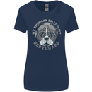 My American Bully is My Bodyguard Dog Womens Wider Cut T-Shirt Navy Blue