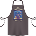 My Aquarium is Calling Tropical Fish Tank Cotton Apron 100% Organic Dark Grey