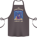 My Aquarium is Calling Tropical Fish Tank Cotton Apron 100% Organic Dark Grey