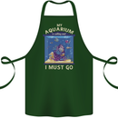 My Aquarium is Calling Tropical Fish Tank Cotton Apron 100% Organic Forest Green