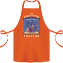 My Aquarium is Calling Tropical Fish Tank Cotton Apron 100% Organic Orange