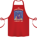 My Aquarium is Calling Tropical Fish Tank Cotton Apron 100% Organic Red