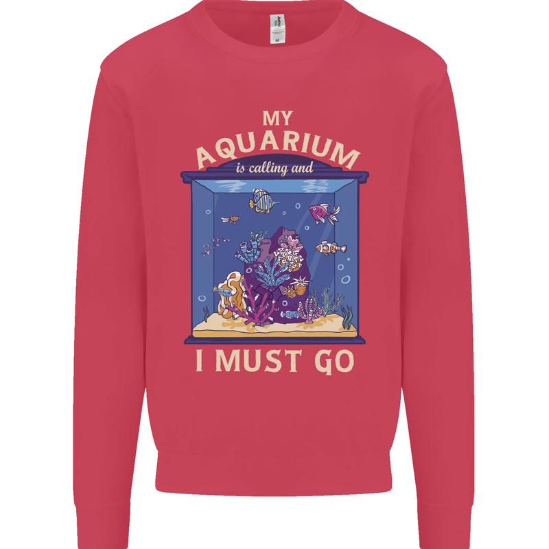 My Aquarium is Calling Tropical Fish Tank Kids Sweatshirt Jumper Heliconia