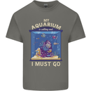 My Aquarium is Calling Tropical Fish Tank Kids T-Shirt Childrens Charcoal